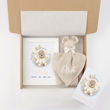 paket ob rojstvu, darilo ob rojstvu, telegram ob rojstvu, paket v porodnišnico, čestitka, grafika z rojstnimi podatki, ninica