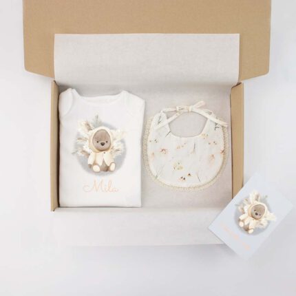 paket ob rojstvu, darilo ob rojstvu, telegram ob rojstvu, paket v porodnišnico, čestitka, bodi, slinček