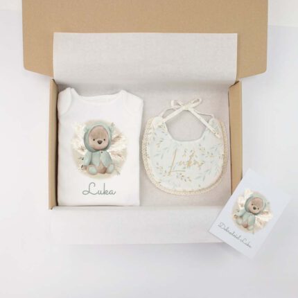 paket ob rojstvu, darilo ob rojstvu, telegram ob rojstvu, paket v porodnišnico, čestitka, bodi, slinček