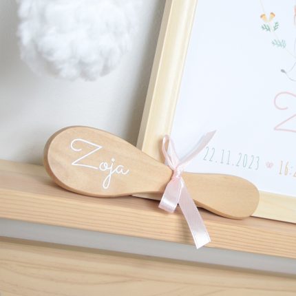 detská kefka, kefka na vlasy, personalizovaná kefka, kefka pre bábätko, kefka na vlasy, telegram pri narodení, darček pri narodení