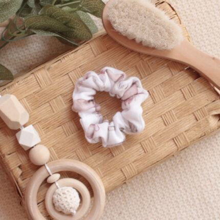 scrunchie, gumička do vlasov, darček pre mamičku, darček pri narodení, darček pre novorodenca