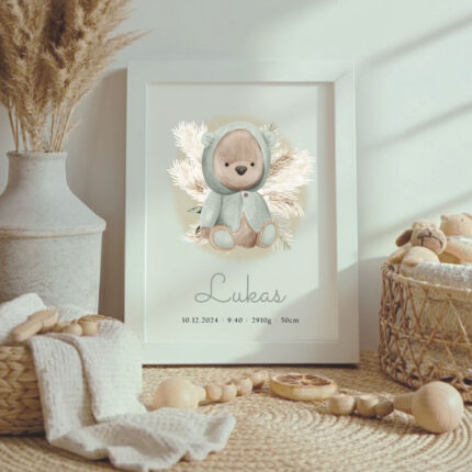 Tabuľky Medvedík, personalizovaná tabuľka tabuľka pri narodení dieťaťa darček k narodeniu dieťaťa personalizovaný darček pre bábätko tabuľka s údajmi o narodení narodenie dieťaťa tabuľka detská tabuľka s menom, tabuľka na stenu detská izba,spomienka na narodenie dieťaťa