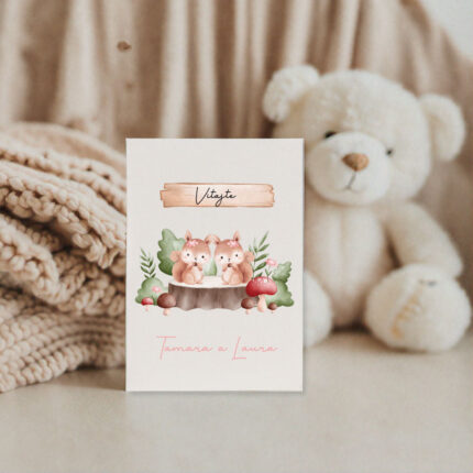 blahoželanie pre dvojčatá, blahoželanie pre dvojča, pohľadnica pre dvojčatá, pohľadnica pre dvojča, darček pri narodení, darček pre novorodenca, personalizovaný darček, blahoželanie, blahoželanie pri narodení