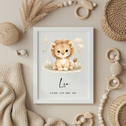 Tabuľky Levíček, personalizovaná tabuľka tabuľka pri narodení dieťaťa darček k narodeniu dieťaťa personalizovaný darček pre bábätko tabuľka s údajmi o narodení narodenie dieťaťa tabuľka detská tabuľka s menom, tabuľka na stenu detská izba,spomienka na narodenie dieťaťa
